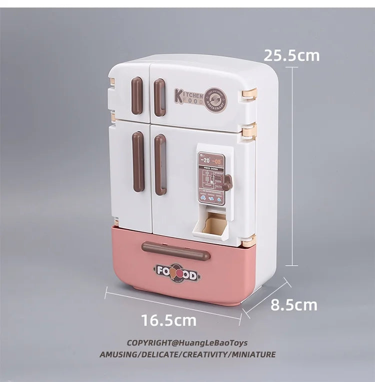 Children's toys simulated refrigerator girl boy large kitchen mini food play house holiday gift wisdom