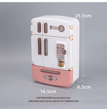Children's toys simulated refrigerator girl boy large kitchen mini food play house holiday gift wisdom