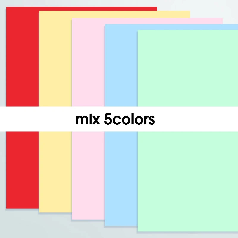 100 Pieces of 80g Draft Paper A4 Copy Paper White Pink Green Blue Red Printer Paper Office Paper Practice Paper for Student