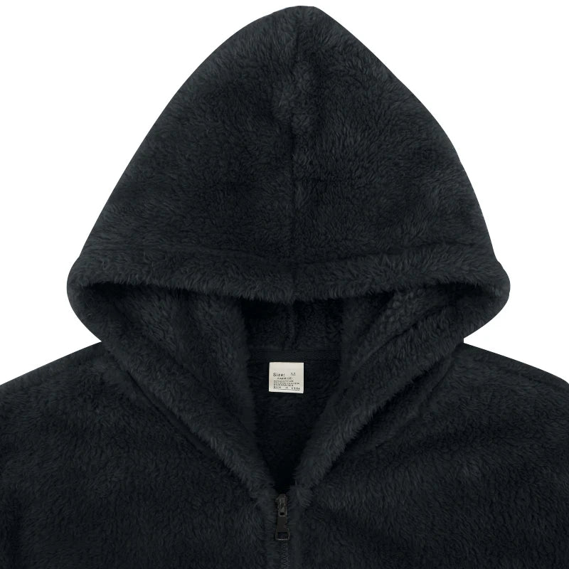 2024 American Style Heavy Coat Men's Winter Jacket Double-sided Fleece Warm Windbreaker Casual Sports Hooded Coat Bomber Jacket