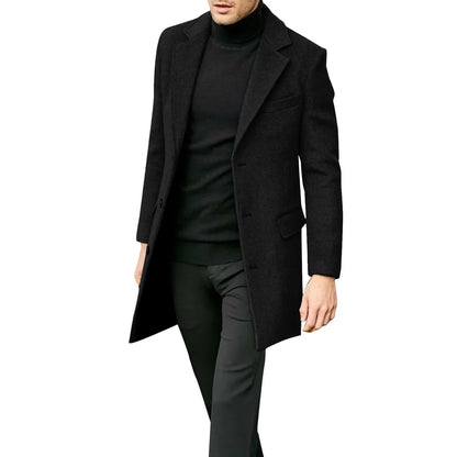 Men's Long Sleeve Plus Size Winter Coat Lapel Collar Padded Leather Jacket Vintage Thicken Coat Sheepskin Jacket Mens Topcoat
