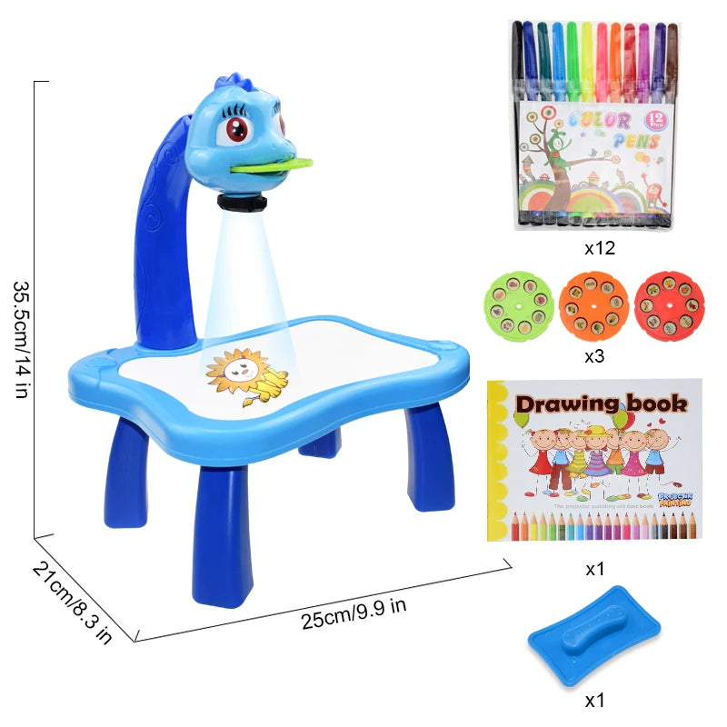 Children's Projector Art Painting Toy Table Children's Drawing Board Desk Arts Crafts Education Drawing-learning Tools Girl Toys