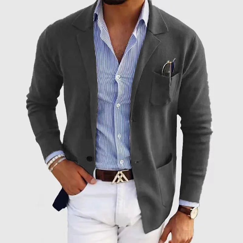 Men's Coat Autumn and Winter Fashion Slim Fit British Suit Casual Formal Blazer for Men