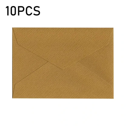 10pcs Window Envelopes for Letters DIY Handmade Gift Packaging Bag Wedding Party Invitation Card Cover Linen Texture Envelopes