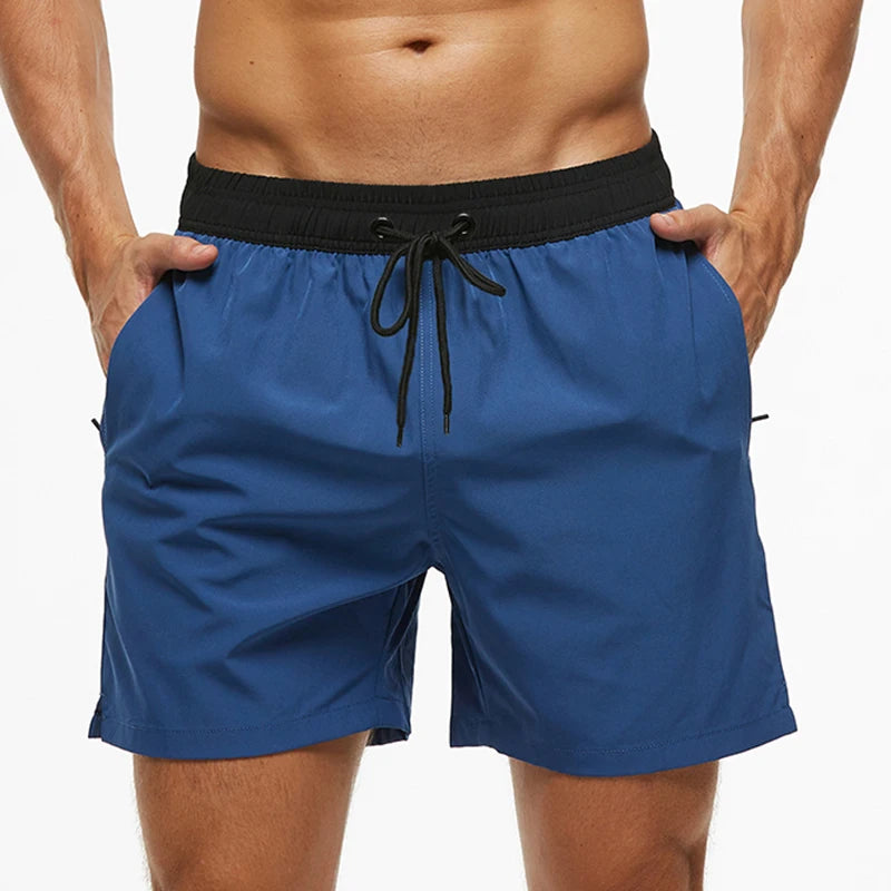 Escatch 2025 Mens Shorts Classic Quickly Dry Solid Sportswear Swim Trunks Beach Mesh Liner Surfing Traje De Baño Hombre Short