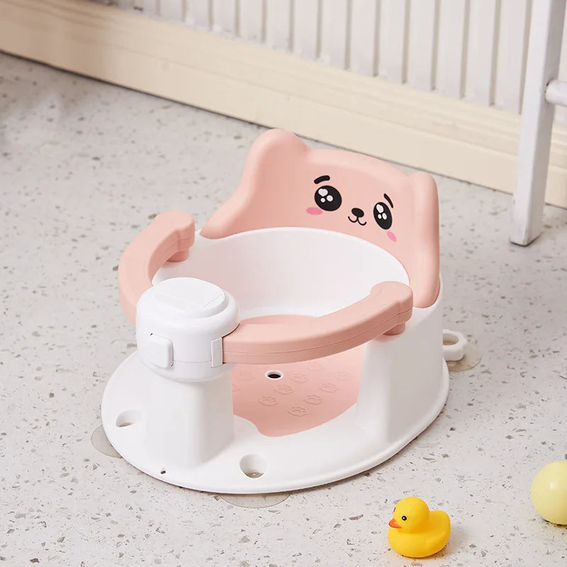 Baby bath seat, baby bathing gadget, lying support for infants, newborn bath basin seat, suction cup anti-slip bath stool