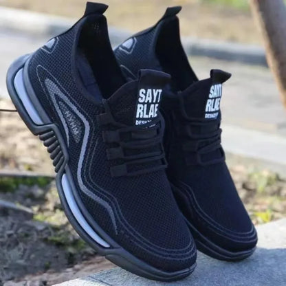 Men's sports shoes  new sports trendy shoes anti slip casual running shoes breathable and comfortable white shoes