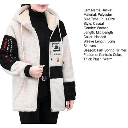 Winter Fashion Women's Coat New Casual Hooded Zipper Ladies Clothes Autumn Women Fleece Jacket Ladies Coats Куртка Женская