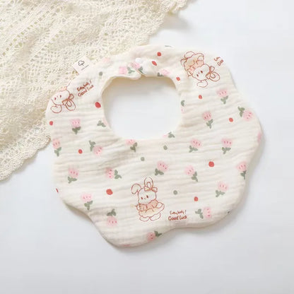 Newborn Baby Bibs for Boy Girl Cute Animal Burp Cloths Cotton Muslin Soft Infants Breathable Feeding Bibs Feeding Accessories