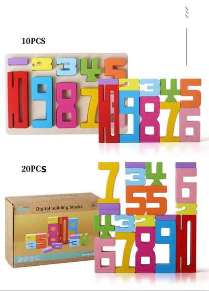 Digital Building Blocks Children's Educational Toys Baby Early Education Big Particle Color Building Blocks Holiday Gifts
