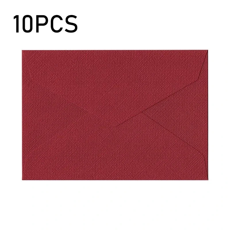 10pcs Window Envelopes for Letters DIY Handmade Gift Packaging Bag Wedding Party Invitation Card Cover Linen Texture Envelopes