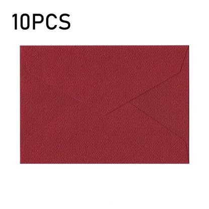 10pcs Window Envelopes for Letters DIY Handmade Gift Packaging Bag Wedding Party Invitation Card Cover Linen Texture Envelopes