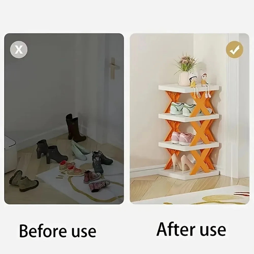 Multi-Ayer Shoe Rack Diy Organizer Clothes Storage Organizer Storage Shoes Shelf Racks Multi-Layer Detachable Storages Cabinet