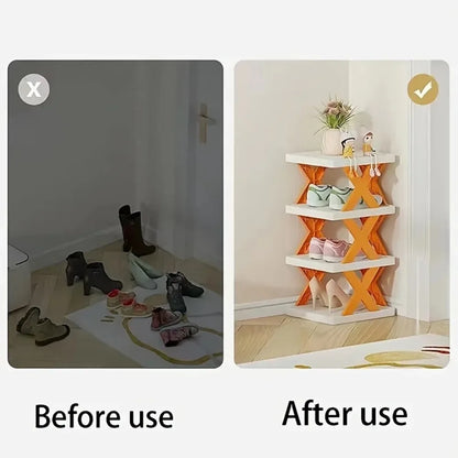 Multi-Ayer Shoe Rack Diy Organizer Clothes Storage Organizer Storage Shoes Shelf Racks Multi-Layer Detachable Storages Cabinet