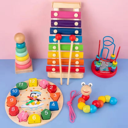 Baby Toys Kids 3D Wooden Puzzles Early Learning Baby Games Toys Educational Wooden Toys For Children Birthday Gifts
