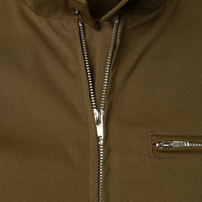 Men's Jacket Coat Solid Color Zipper Regular Fit Windproof Casual Style Men's Coat Outdoor Sports Daily Outfits Gift Men's Coat