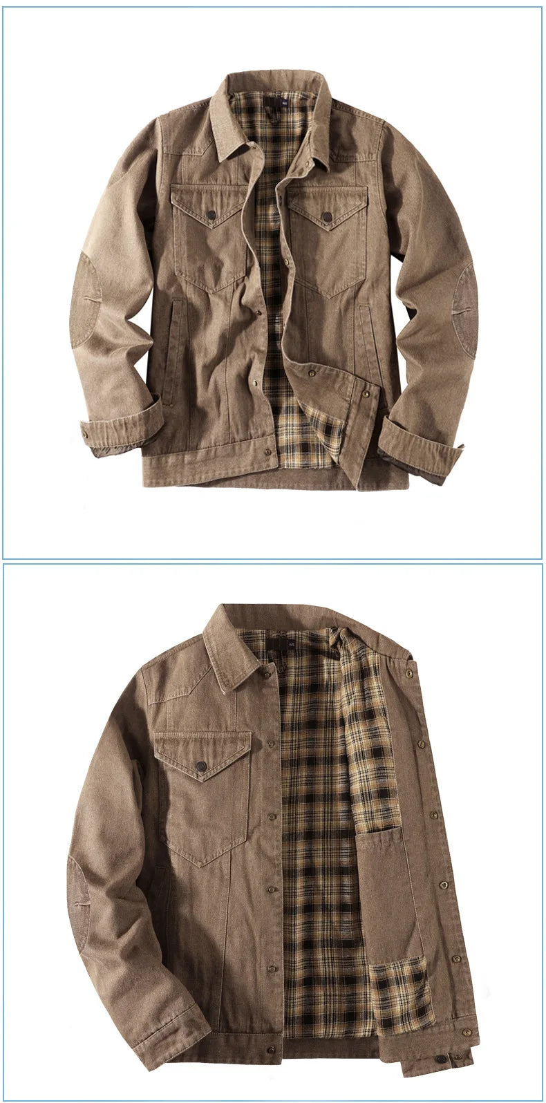 Men's Spring and Autumn Fashion Versatile Jacket Pure Cotton Casual Loose Collar Jacket High end Business workwear Top Coat