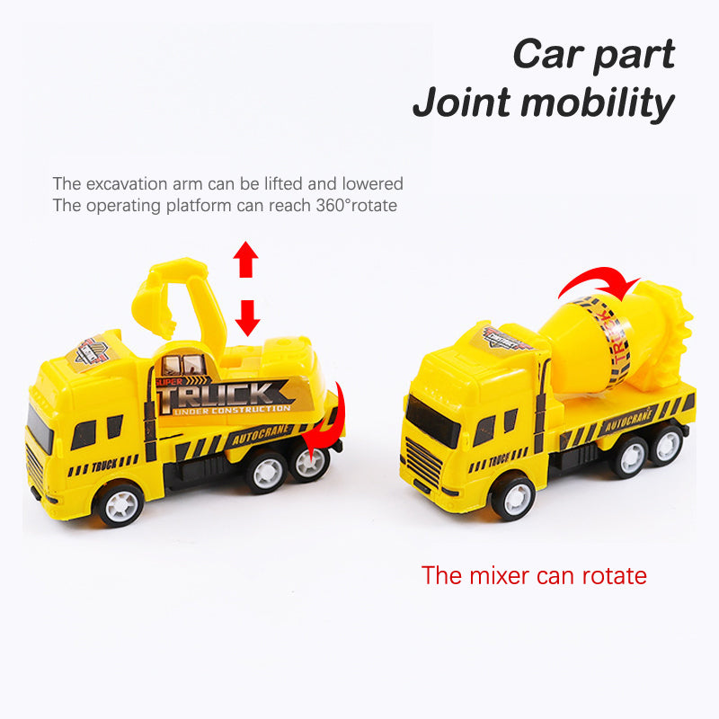 Kids Toys Car Inertia Sanitation Truck Models Pull Back Military Engineering Vehicle Fire Engine Boys Toys For Children Gift