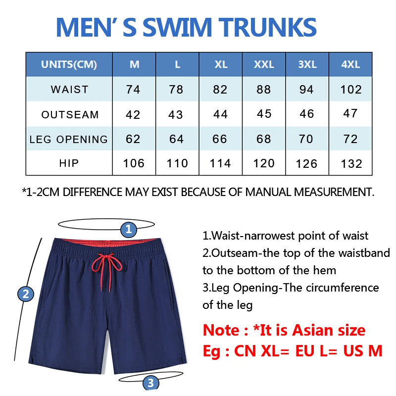 Escatch 2025 Mens Shorts Classic Quickly Dry Solid Sportswear Swim Trunks Beach Mesh Liner Surfing Traje De Baño Hombre Short