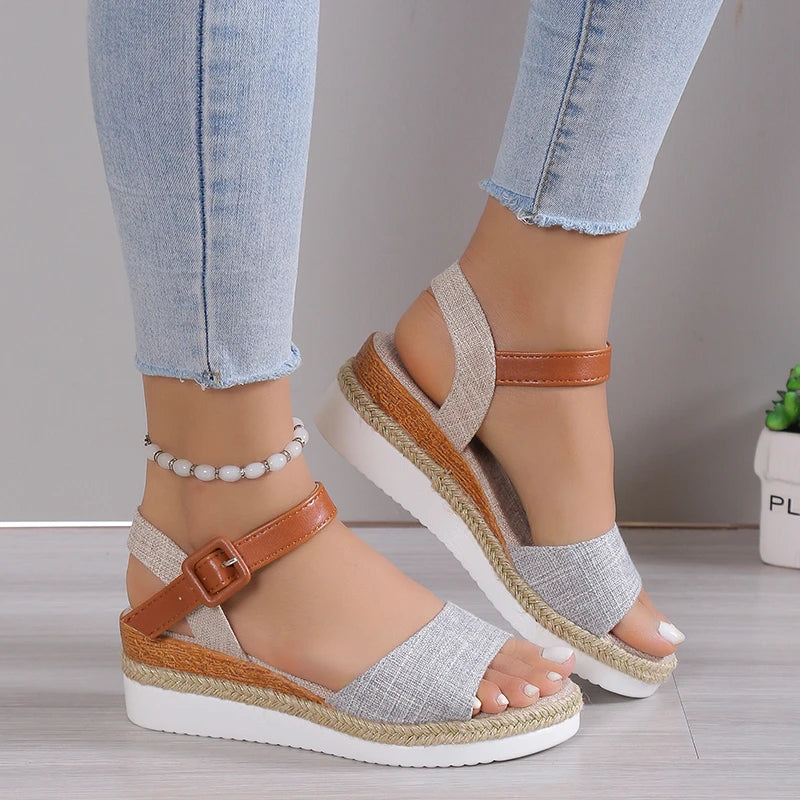 Summer Shoes Sandals Women Soft Sandals Ladies Slip On Sandals For Women Wedge Ladies Shoes Plus Size Footwear Slipper Female