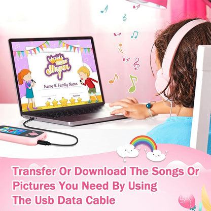 Children Phone Camera Toys Mp3 Music Player Puzzle Games Tooddler Leaning Toys for Girls Boys Age 3-10 Birthday Gifts With 32G
