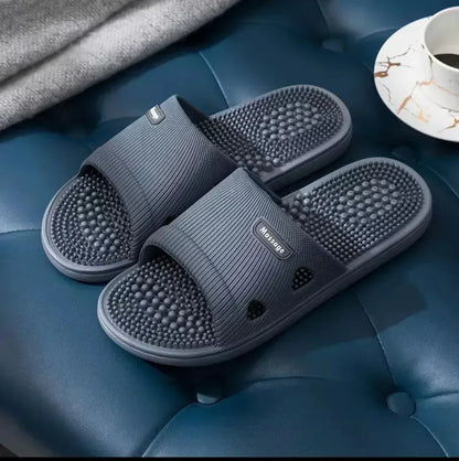 Men's Massage Slippers Summer Bathroom Sandals Women Indoor Non-slip Soft Bottom Solid Colour Casual Shoes Sandalias Planas