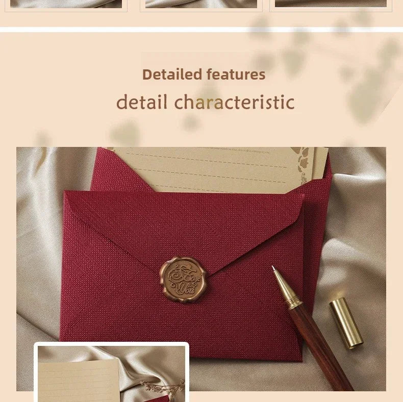 10pcs Window Envelopes for Letters DIY Handmade Gift Packaging Bag Wedding Party Invitation Card Cover Linen Texture Envelopes