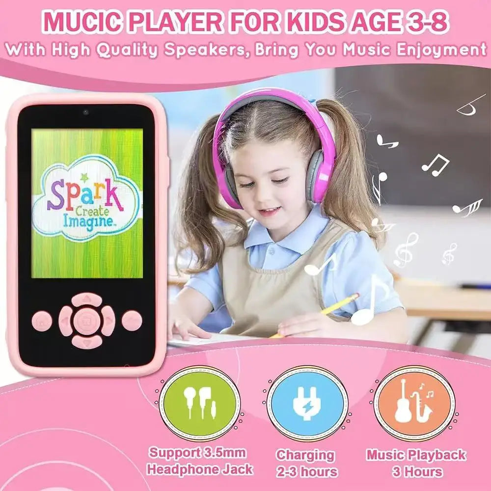 Children Phone Toys Camera Mp3 Music Player Puzzle Games Tooddler Educational Leaning Toys Kids for Girls Boys Birthday Gifts