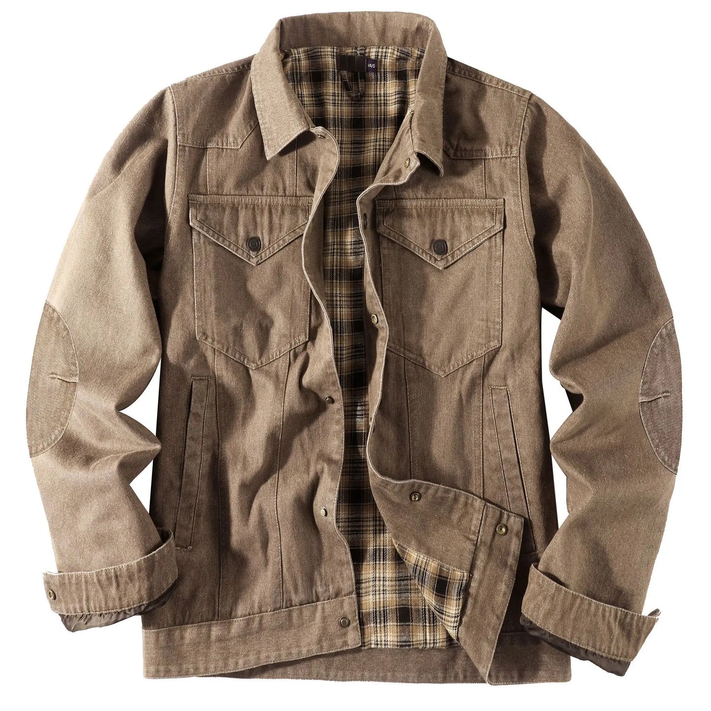 Men's Spring and Autumn Fashion Versatile Jacket Pure Cotton Casual Loose Collar Jacket High end Business workwear Top Coat