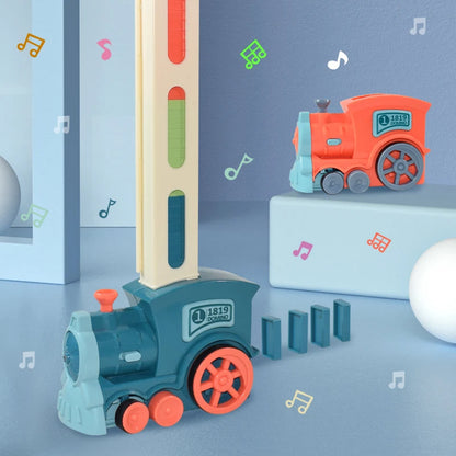 Educational Children's Toys Colorful Dominoes Fun Automatic Delivery Electric Small Train Educational DIY Toys