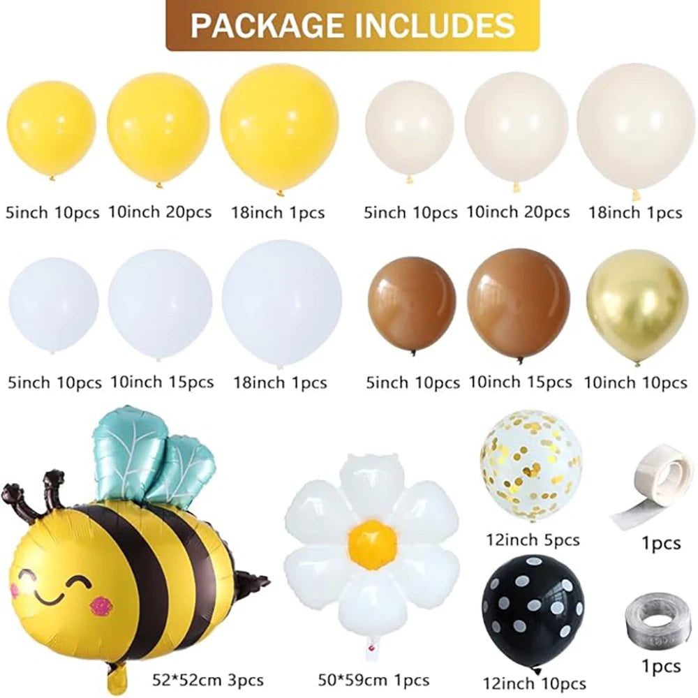 Bee Shaped Balloon - Yellow Inflatable Bee Balloon for Birthday Parties And Events