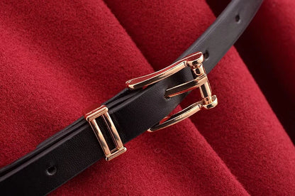 Women's Spring Fashion Cloak with Belt Simple Batwing Sleeves Adjustable Waist Strap Elegant Coat for Ladies