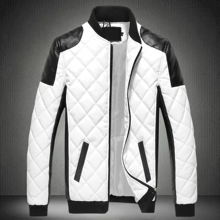 Men Leather Coat Men Wear Slim Fit Blazer PU Clothes Spring Trend Autumn New Leisure Fashion Fashionable Motorcycle Jacket