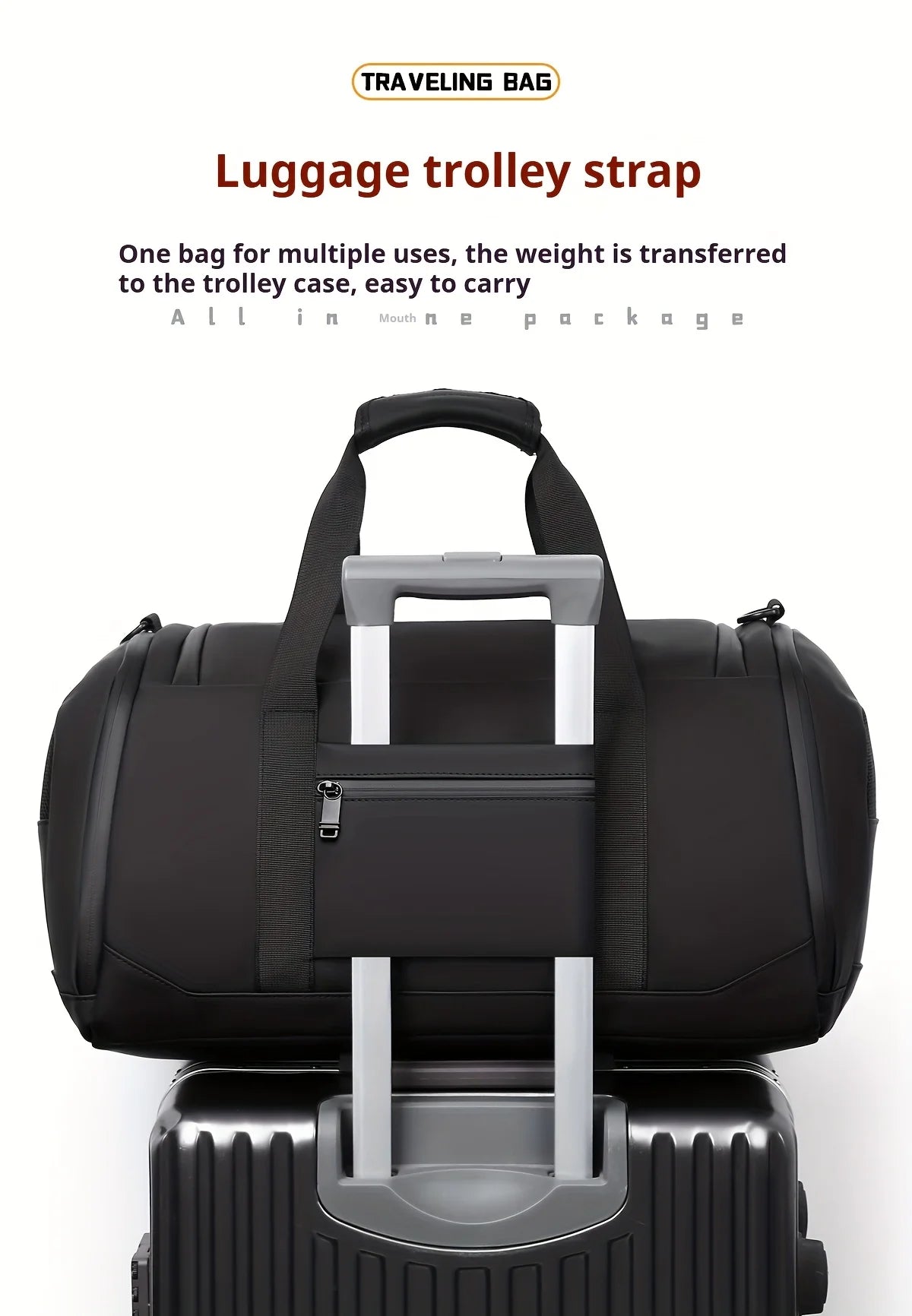 Large Capacity Travel Duffel Bag - Durable Oxford Cloth, Spacious & Stylish Overnight Sports Gym Bag with Multiple Compartments