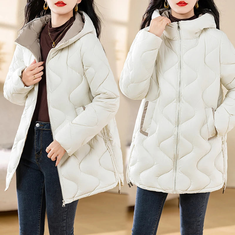 Women's Warm Cotton Jacket Winter Simple And Fashionable Women's Coat Plus Size Windproof Jacket Women's Top