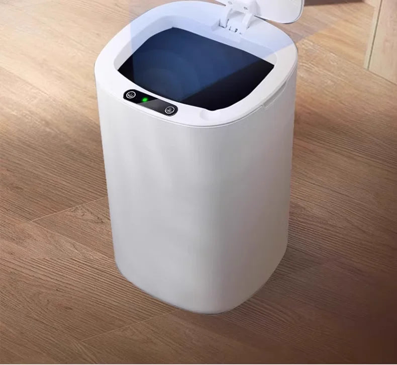 2025 new smart induction trash can for household sealing 12L cracked and cover smart trash can for living room bathroom kitchen