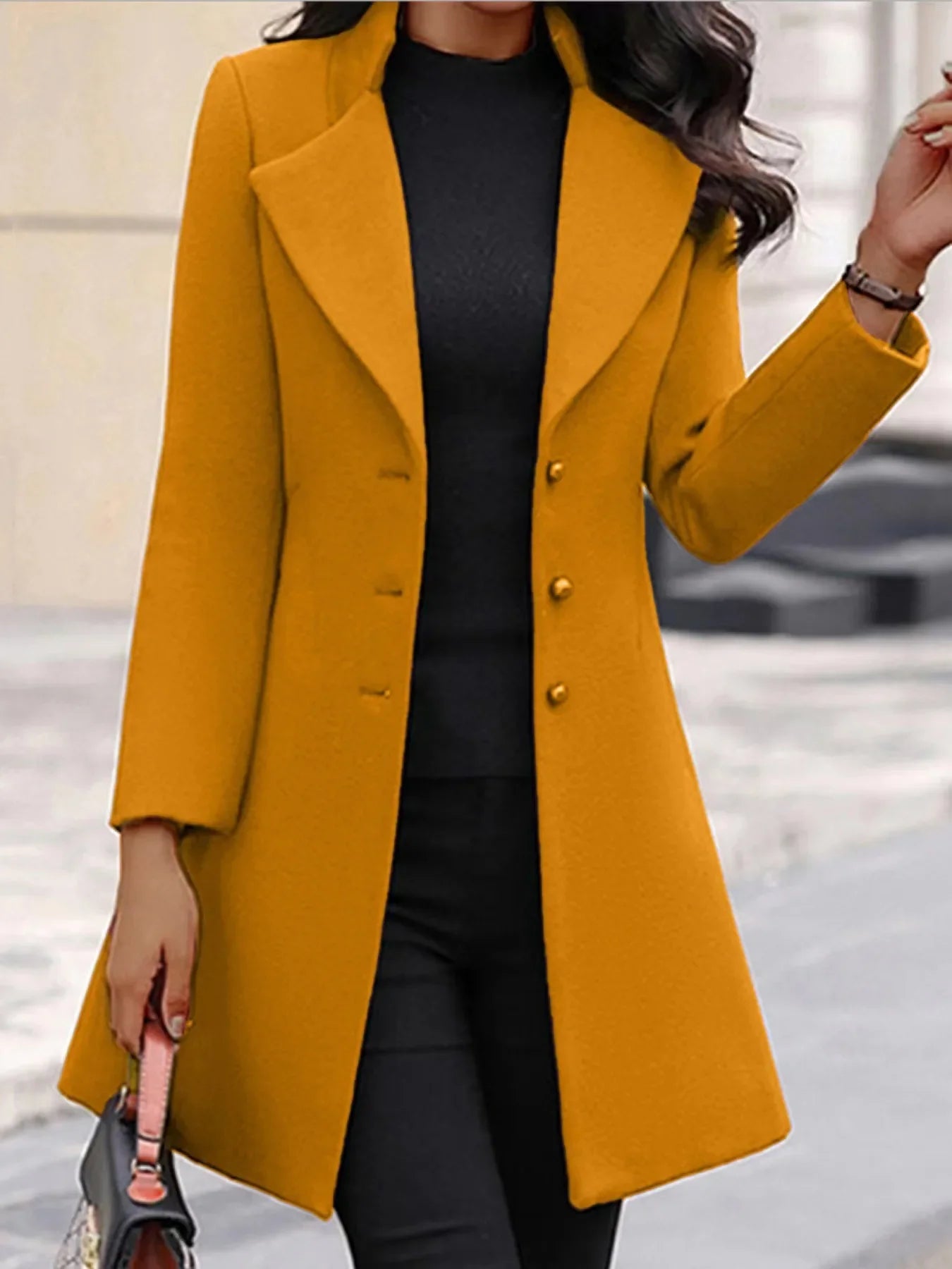 2024 Autumn/Winter New Women's Coat Korean Version Slim Fit Mid length Women's Woolen Coat