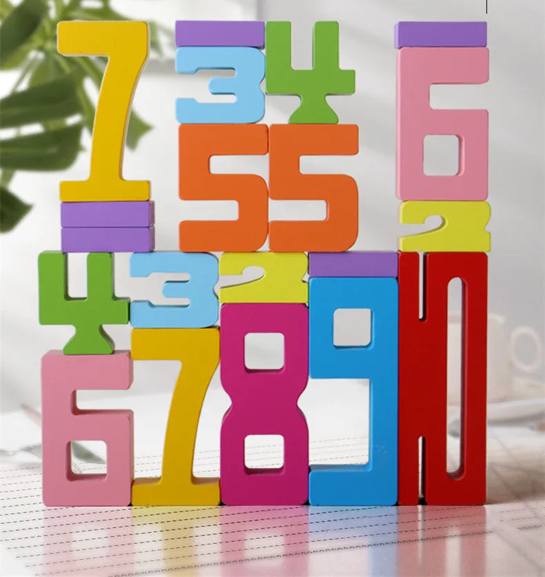 Digital Building Blocks Children's Educational Toys Baby Early Education Big Particle Color Building Blocks Holiday Gifts