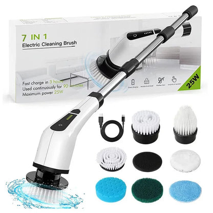 Electric Cleaning Brush Electric Spin Cleaning Scrubber Electric Cleaning Tools Parlour Kitchen Bathroom Cleaning Gadgets