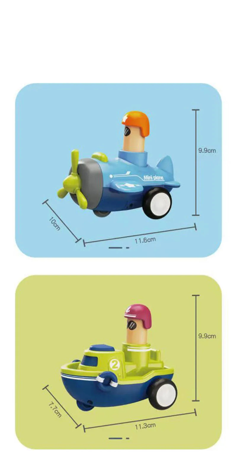 Children Cars Toys for 1-3 Years Boys Cartoon Inertial Train Ship Airplane Toy Kids Early Educational Toys for Toddler Xmas Gift
