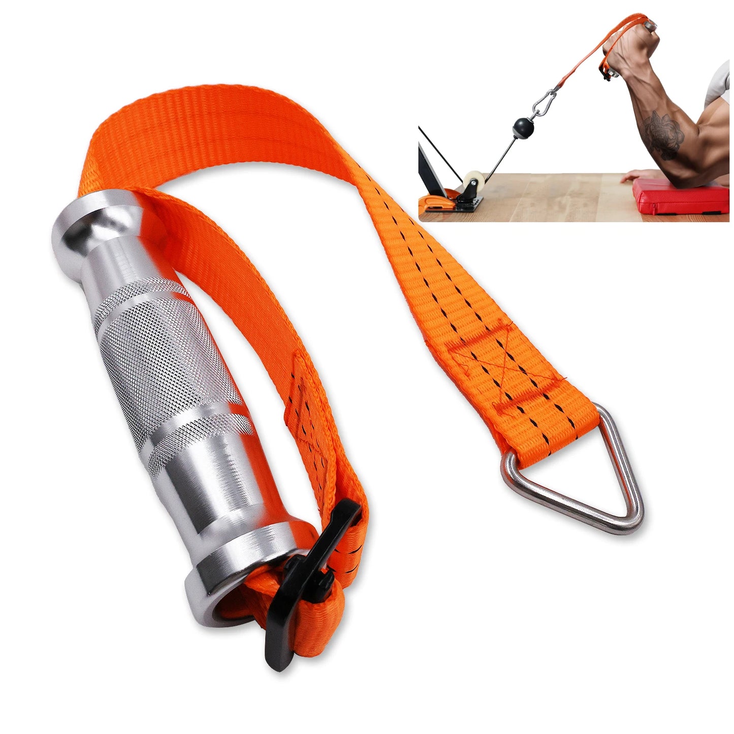 Arm Wrestling Exercise Handle Metal Grip Wrist and Forearm Exerciser Pull down Triceps Rope Workout Fitness Equipment