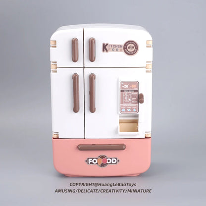 Children's toys simulated refrigerator girl boy large kitchen mini food play house holiday gift wisdom