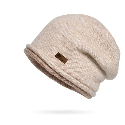 Winter Women Curled Knit Hat Fashion Cold Hat Warm Pile Hat Big Head Round Ear Protector Hat Puller Hat