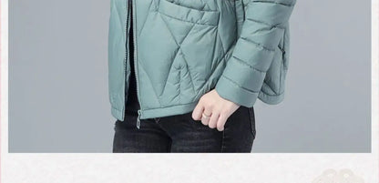 Women's Loose Casual Winter Padded Coat, Lightweight, Short Down, Cotton Jacket, Female, New Fashion, Large Size, Autumn, 2024