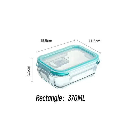 Glass Food Storage Containers Kitchen Organizer, Bento Lunch Boxes，Storage Vegetable Fruit Kitchen Accessories