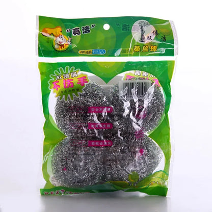 Stainless Steel Cleaning Ball Brushes Household Cleaning Products Dishwashing Sponges with Wire Kitchen Tools