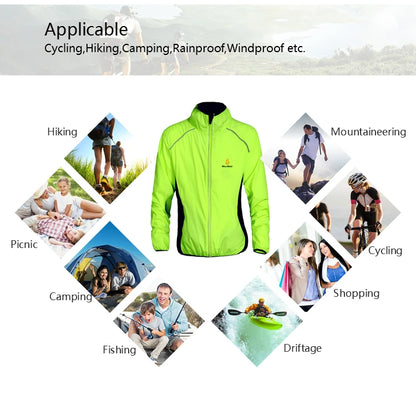 WOLFBIKE Windproof Cycling Jacket Jersey Vest Wind Coat Windbreaker Jacket Outdoor Sportswear Reflective Water Repellent
