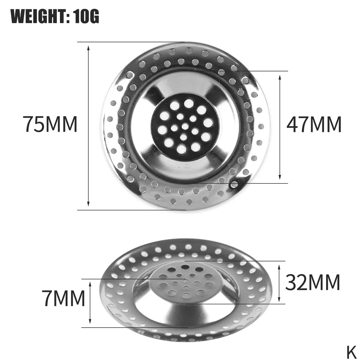 Hair Catcher Stopper Stainless Steel Bathtub Shower Drain Hole Filter Trap Metal Wire Sink Strainer Kitchen Bathroom Accessories