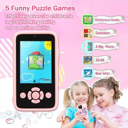 Children Phone Toys Camera Mp3 Music Player Puzzle Games Tooddler Educational Leaning Toys Kids for Girls Boys Birthday Gifts