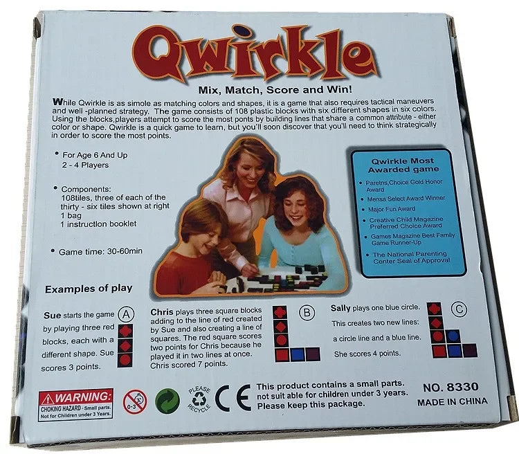 New Children's Educational Toys Qwirkle Wooden Chess Parent-child Interactive Games Kids Adult Hobbies Gifts Learning Toys Play
